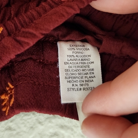 RAGA Red A-Line Midi Skirt with Tie Front - Picture 4 of 12